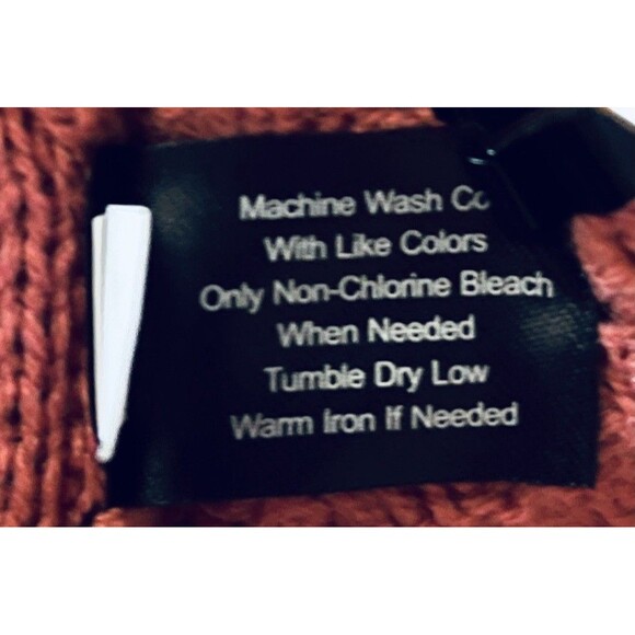 LANE BRYANT Cowl Neck Basket Weave Coral Sweater Roo Pocket 18/20 - Picture 9 of 9